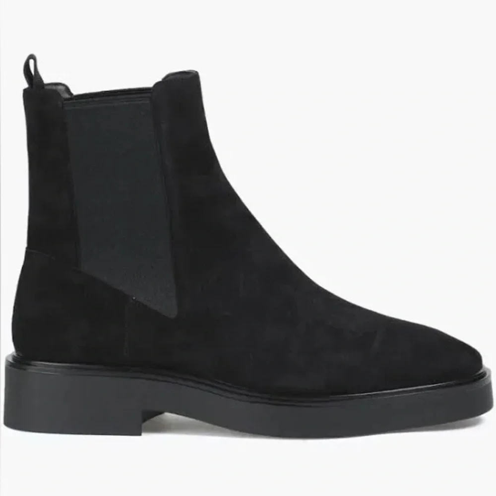 New Stewart Weitzman Henley Chelsea Suede Ankle Boots Size 36.5